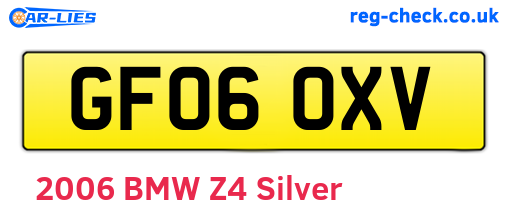 GF06OXV are the vehicle registration plates.