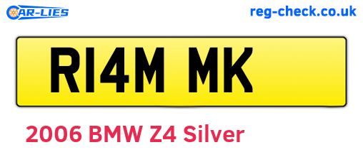 R14MMK are the vehicle registration plates.
