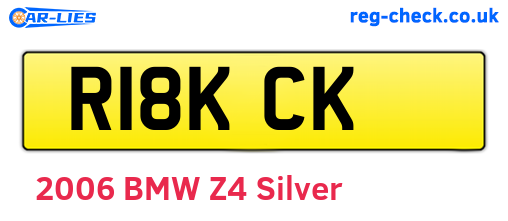 R18KCK are the vehicle registration plates.
