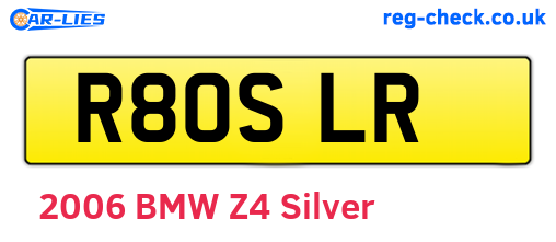 R80SLR are the vehicle registration plates.