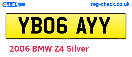 YB06AYY are the vehicle registration plates.