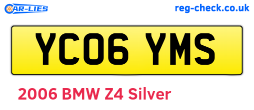 YC06YMS are the vehicle registration plates.