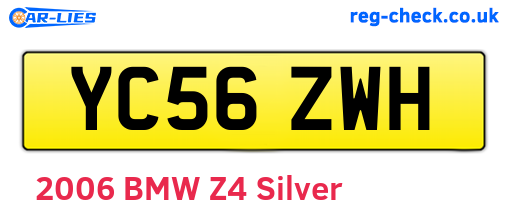 YC56ZWH are the vehicle registration plates.