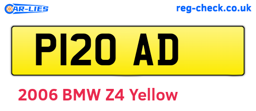P12OAD are the vehicle registration plates.