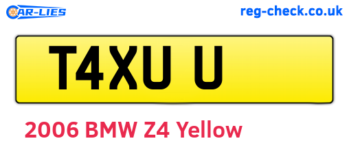 T4XUU are the vehicle registration plates.