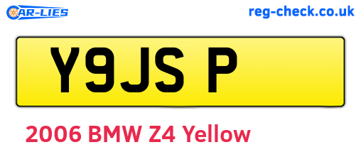 Y9JSP are the vehicle registration plates.