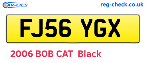 FJ56YGX are the vehicle registration plates.