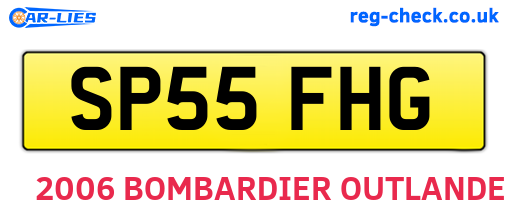 SP55FHG are the vehicle registration plates.