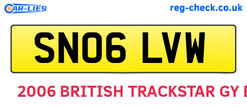 SN06LVW are the vehicle registration plates.