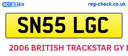 SN55LGC are the vehicle registration plates.