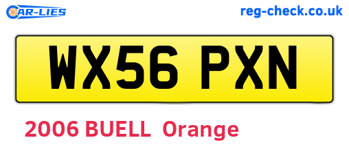 WX56PXN are the vehicle registration plates.