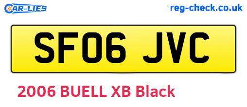SF06JVC are the vehicle registration plates.