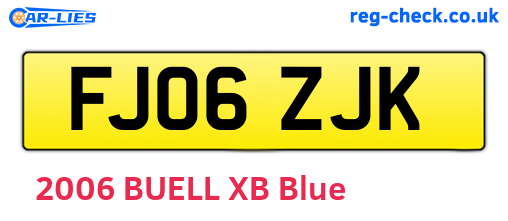 FJ06ZJK are the vehicle registration plates.