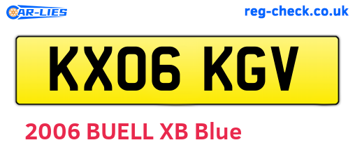 KX06KGV are the vehicle registration plates.