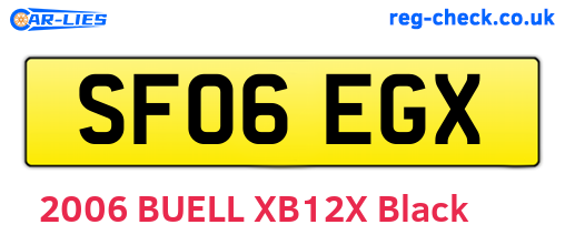 SF06EGX are the vehicle registration plates.