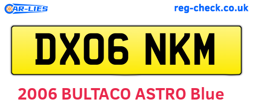 DX06NKM are the vehicle registration plates.