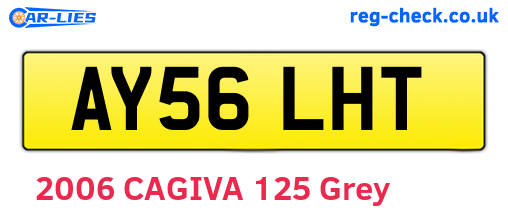 AY56LHT are the vehicle registration plates.