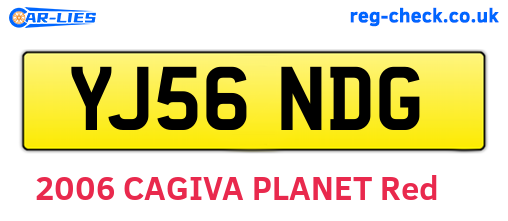 YJ56NDG are the vehicle registration plates.
