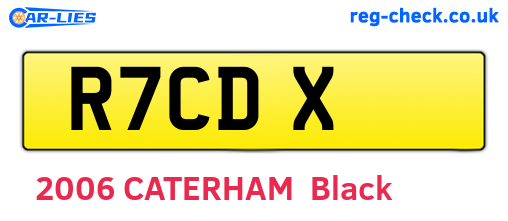 R7CDX are the vehicle registration plates.