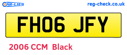 FH06JFY are the vehicle registration plates.