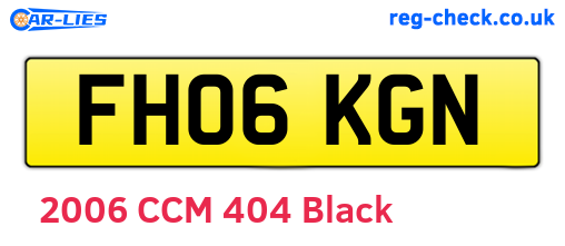 FH06KGN are the vehicle registration plates.