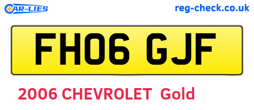 FH06GJF are the vehicle registration plates.