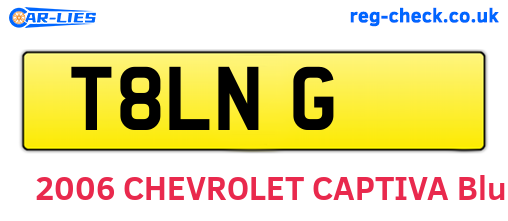 T8LNG are the vehicle registration plates.