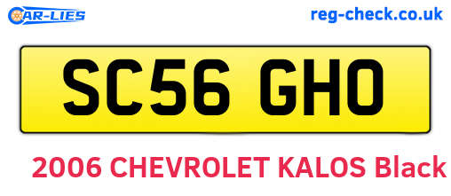 SC56GHO are the vehicle registration plates.