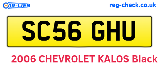 SC56GHU are the vehicle registration plates.
