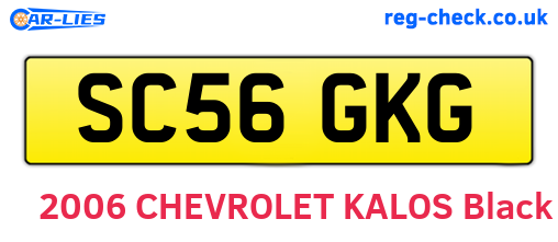 SC56GKG are the vehicle registration plates.