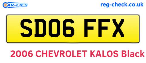 SD06FFX are the vehicle registration plates.