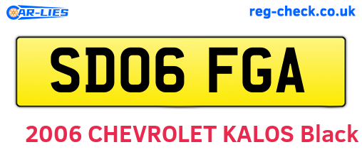 SD06FGA are the vehicle registration plates.