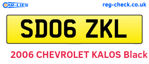 SD06ZKL are the vehicle registration plates.