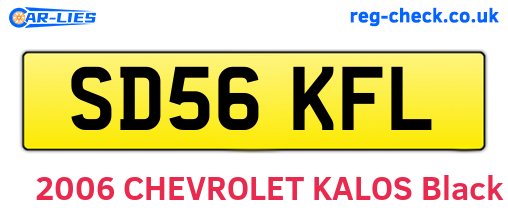 SD56KFL are the vehicle registration plates.