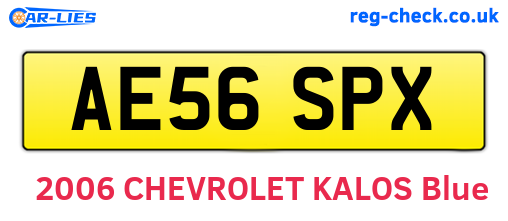 AE56SPX are the vehicle registration plates.