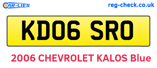 KD06SRO are the vehicle registration plates.