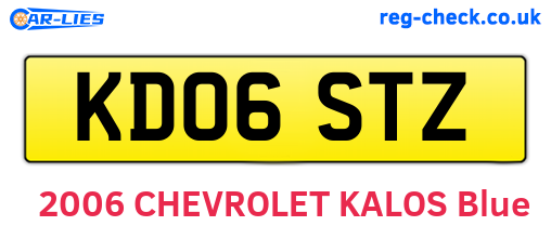 KD06STZ are the vehicle registration plates.