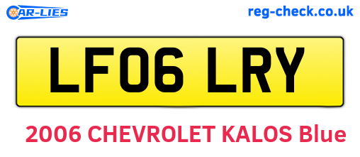 LF06LRY are the vehicle registration plates.