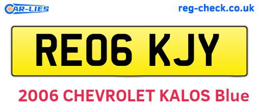 RE06KJY are the vehicle registration plates.
