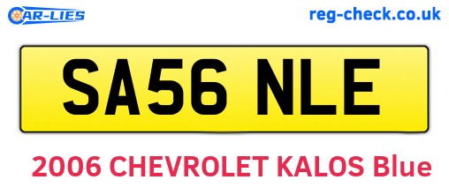 SA56NLE are the vehicle registration plates.