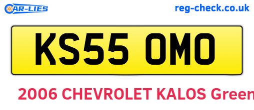 KS55OMO are the vehicle registration plates.