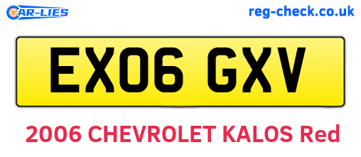 EX06GXV are the vehicle registration plates.