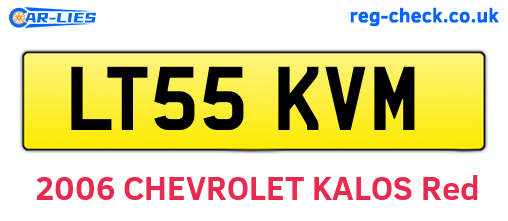 LT55KVM are the vehicle registration plates.