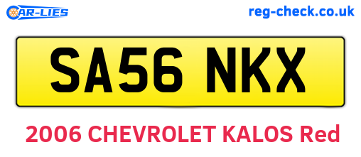 SA56NKX are the vehicle registration plates.