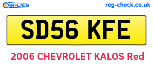 SD56KFE are the vehicle registration plates.