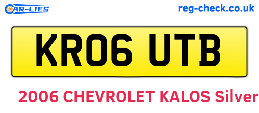 KR06UTB are the vehicle registration plates.