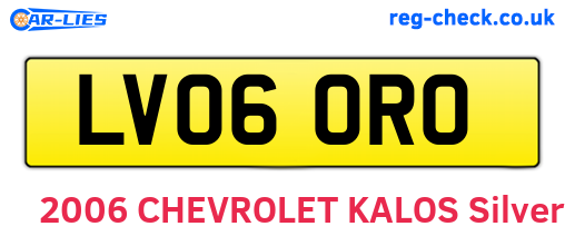 LV06ORO are the vehicle registration plates.