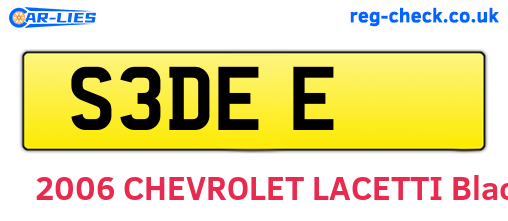 S3DEE are the vehicle registration plates.