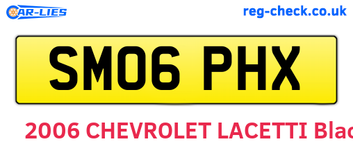 SM06PHX are the vehicle registration plates.