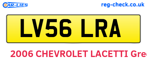 LV56LRA are the vehicle registration plates.